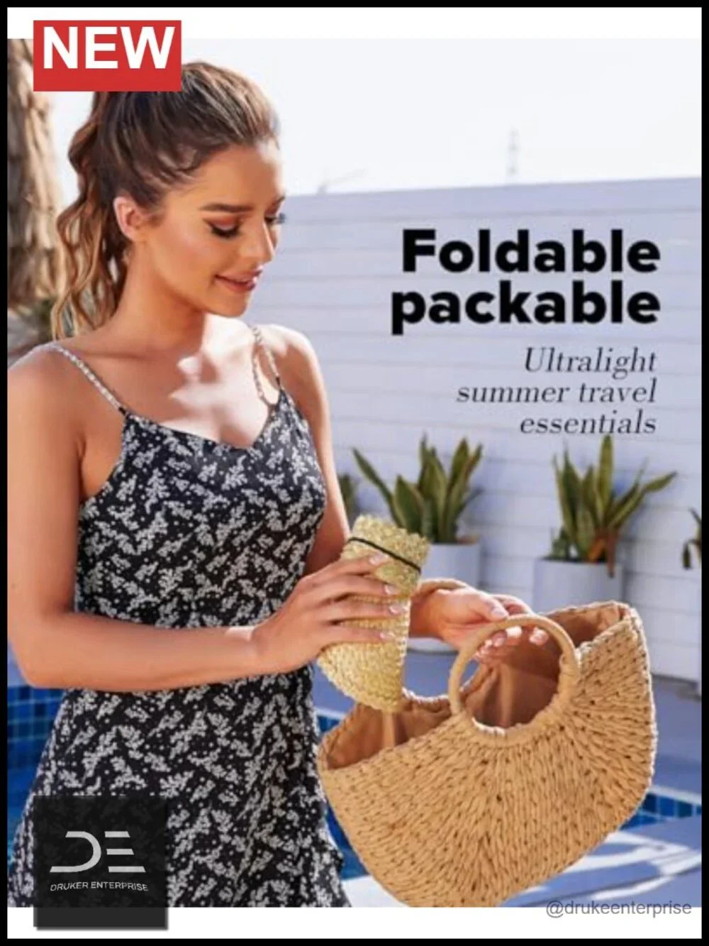 Handmade Straw Sun Visor Hat with UPF 50+ Protection for Beach or Outdoor